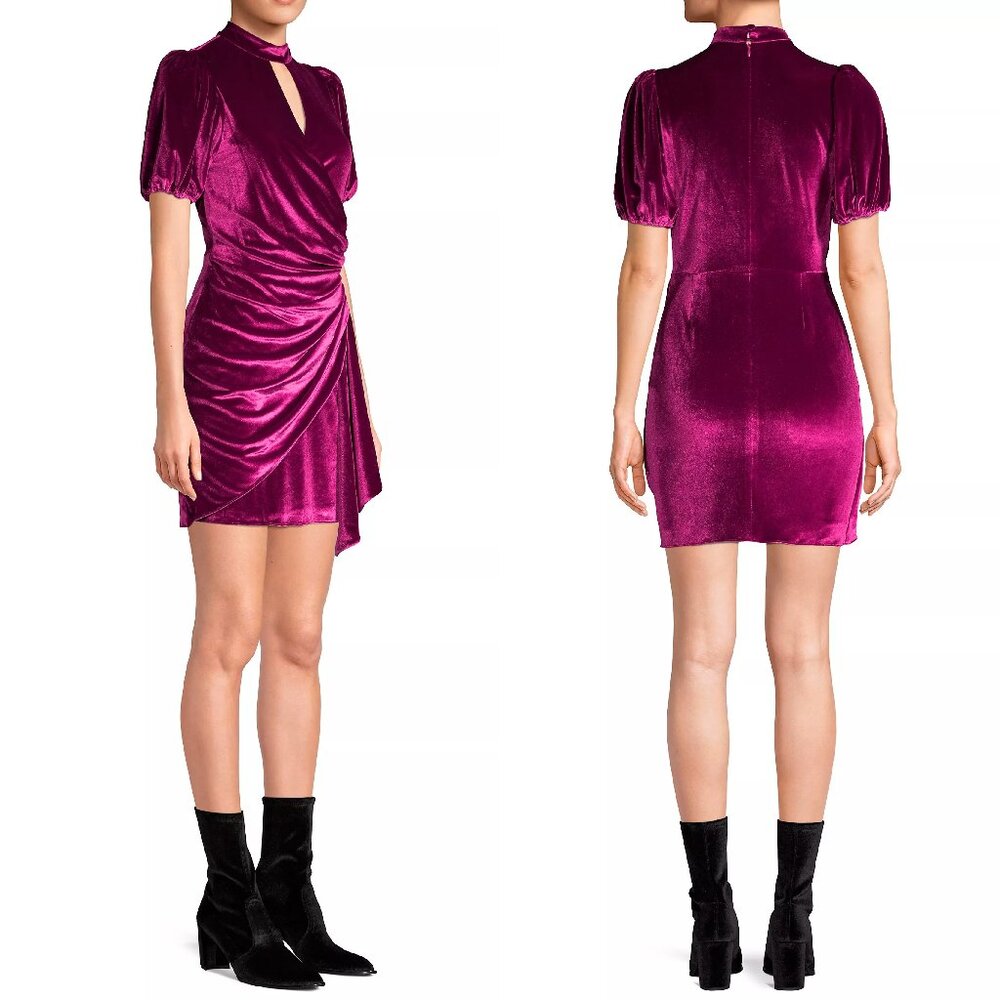 NWT PARKER Artie Gathered Velvet Dress